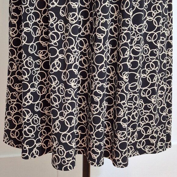 Vintage Liz Claiborne Fit & Flare Empire Midi Dress Size 14 V Collar 3/4 Sleeves - Picture 5 of 16